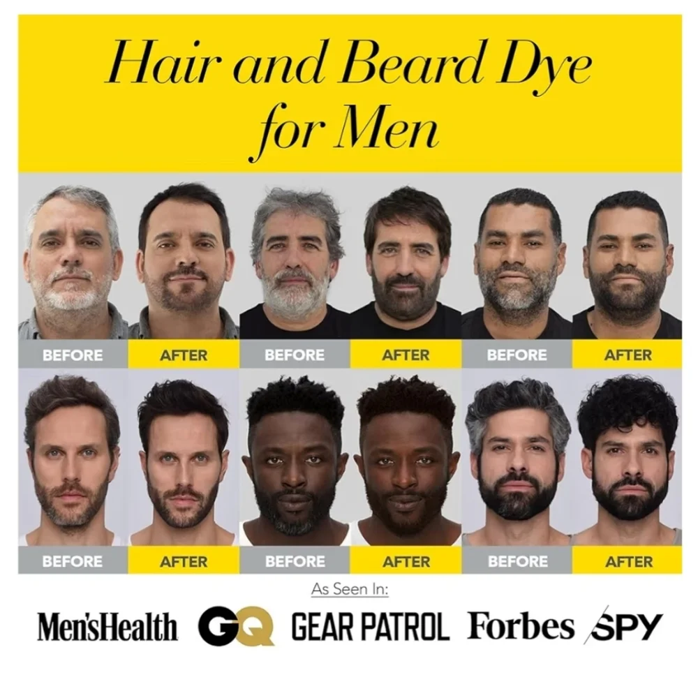 Cleverman Hair & Beard Dye Kit for Men Light Brown Beard & Hair Dye 2X Pack